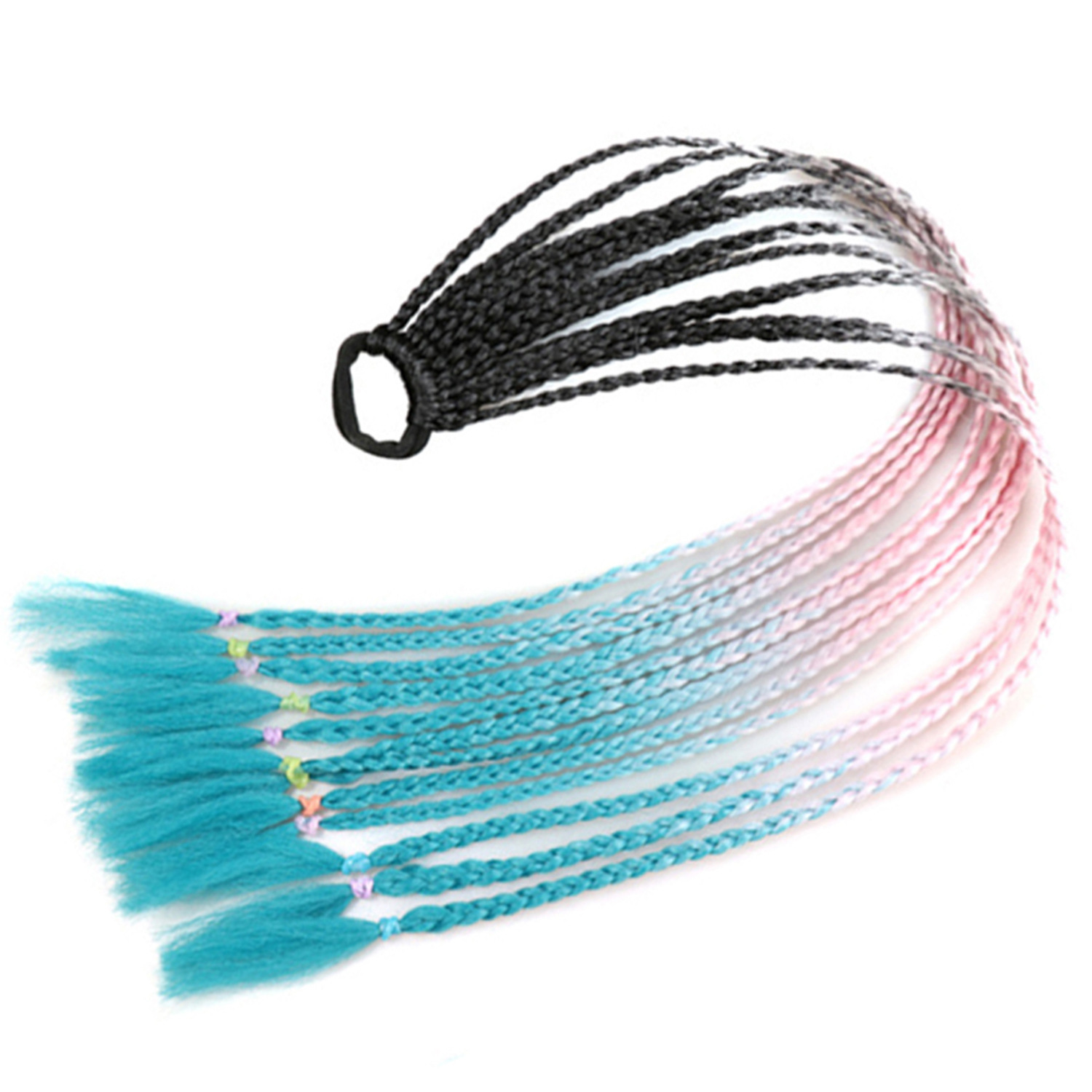 Inventario al por mayor colorido trenzas de tres hebras africanas trenzas sucias trenzas de caballo recogidas en stock Inventario