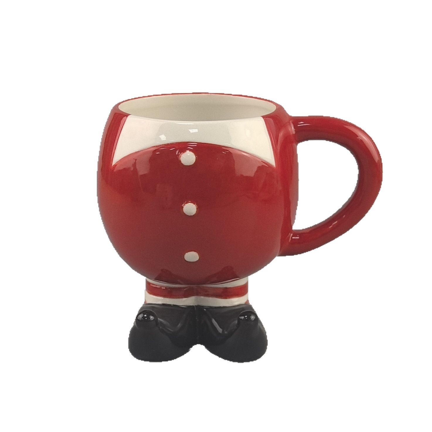 Taza de Santa de cerámica creativa Taza de cerámica linda de alto valor Regalo de Navidad Artesanía de cerámica