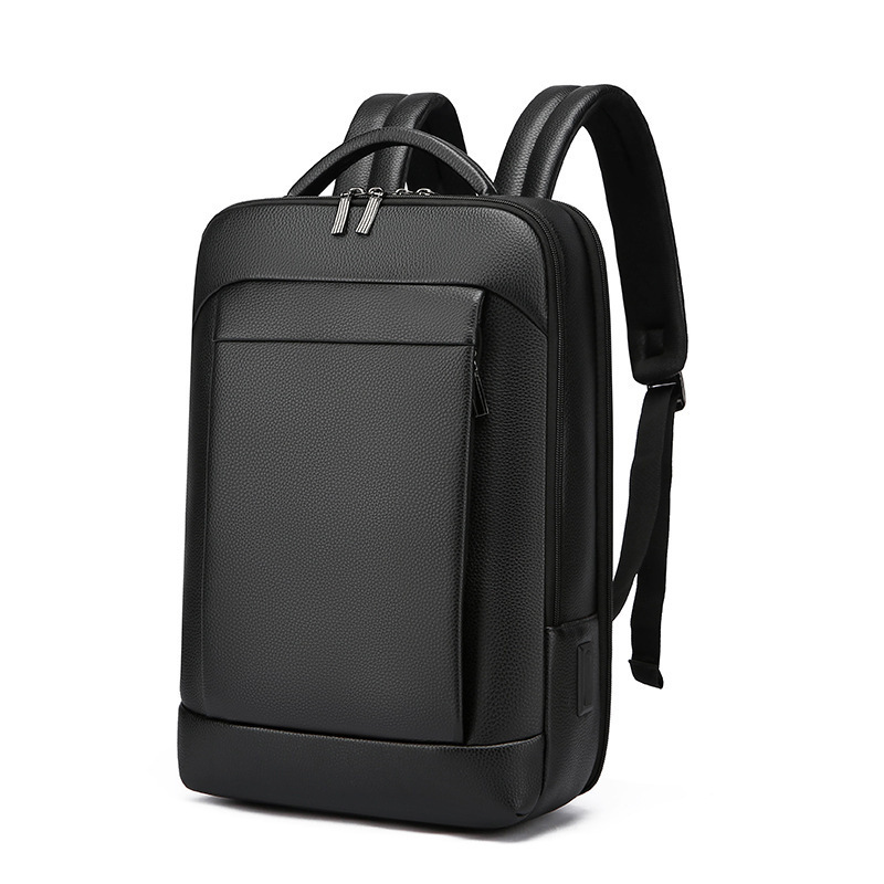 Mike Paul Men's Backpack Business Backpack Large Capacity Computer Bag Pu Leather Backpack 603 #