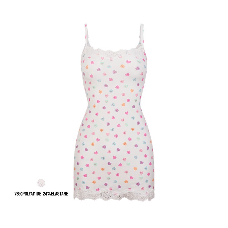 Lace Slip Dress Shapewear Dress Lace Trim Sexy Strap Shaping Bodycon Dress Skim* Same Style