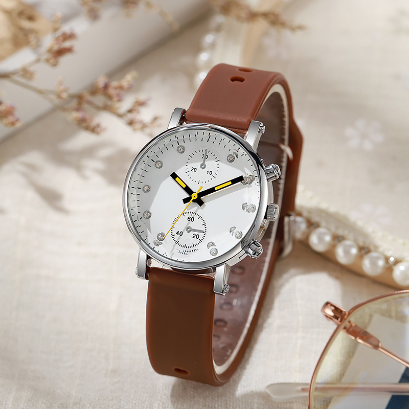 Student Fresh New Quartz Electronic Women's Silicone Tape Watch_voghion.com