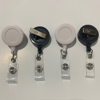 现货鳄鱼夹易拉扣360旋转证件扣户外防丢拉线器胸卡夹彩色伸缩扣|ms