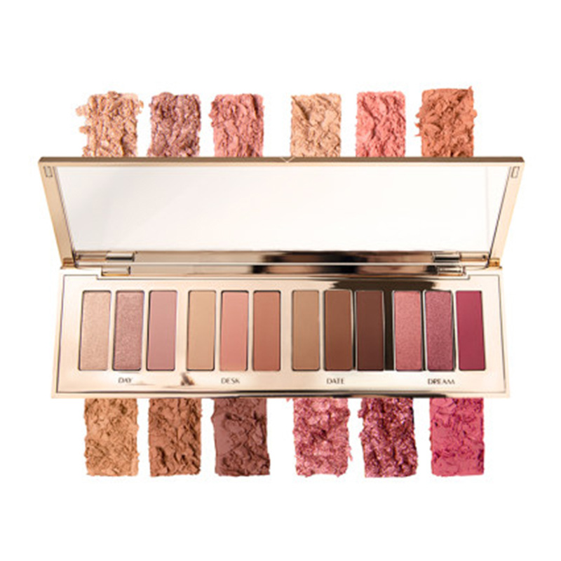 翠黛工厂  12色眼影盘外贸高光修容粉多色眼影盘加工定制贴牌oem