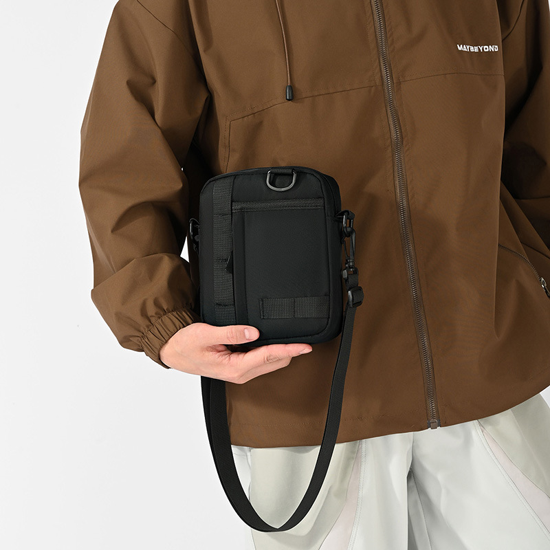 2026 New Trendy Men's Mobile Phone Crossbody Bag Fashion Small Bag Shoulder Bag Casual Personality Japanese Style Nylon Bag