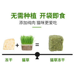 Cat grass freeze-dried cat grass slices cat grass pellets mint cat treats biscuits hairball removal teeth grinding cat snacks cat weight gain cat treats