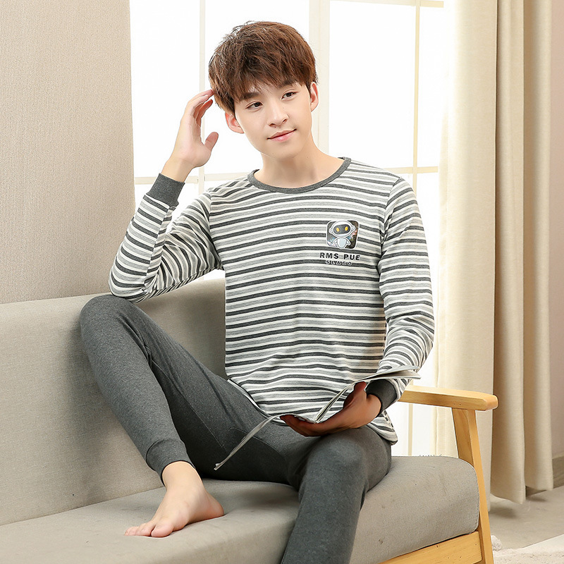 25-Piece Autumn Clothing Set for Teenagers, Boys, Middle School Students, High School Students, Pure Cotton Student Thermal Underwear, Cotton Undershirt