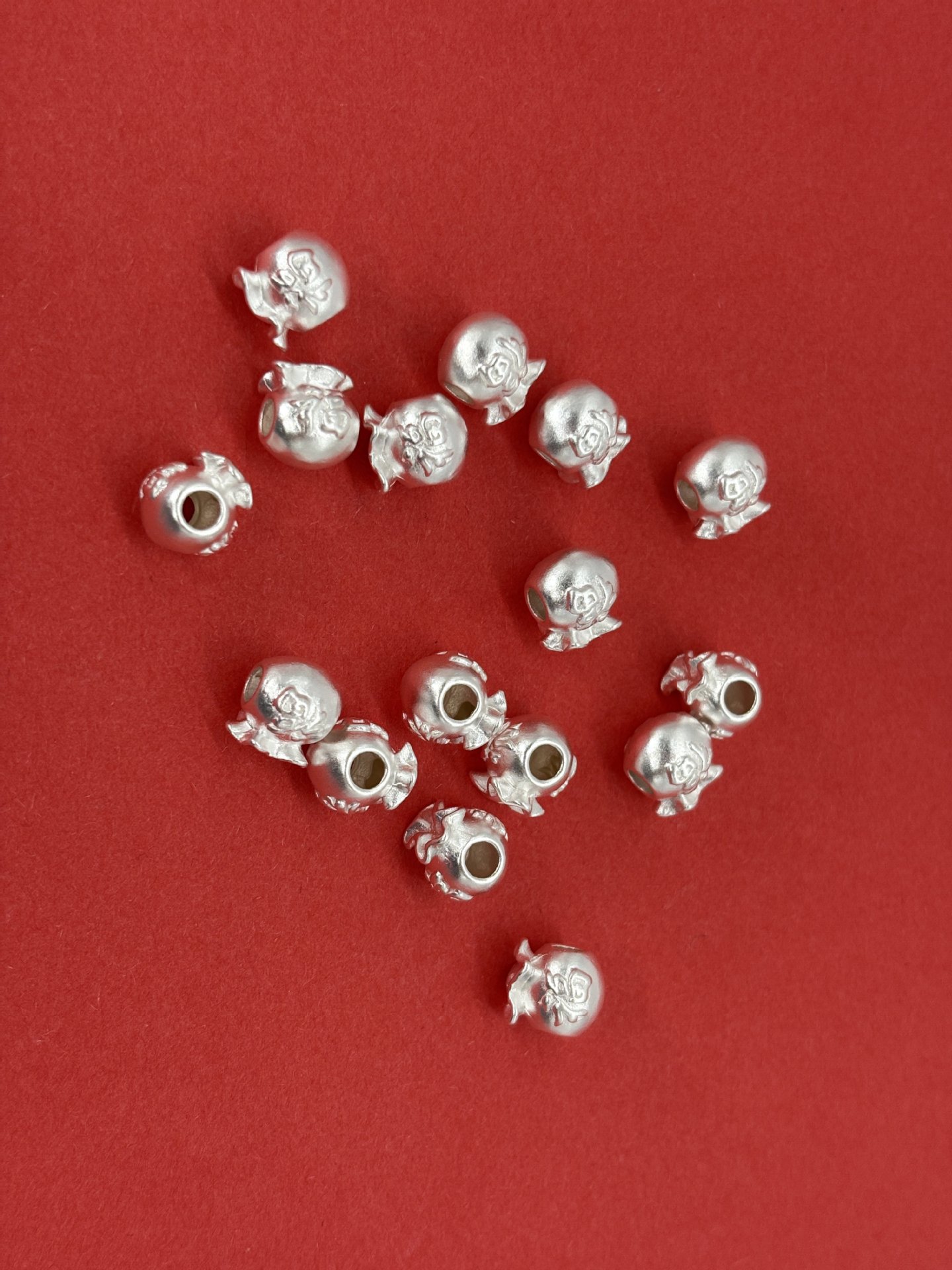 Pure Silver 999 Lucky Bag Transfer Beads, Pure Silver 3D Craftsmanship Loose Beads, Spacer Beads, DIY Silver Jewelry Accessories, Braided Rope Bracelet, Hand String