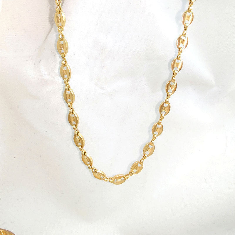 Titanium Steel Material Simple Style Geometric Titanium Steel Plating Bracelets Necklace