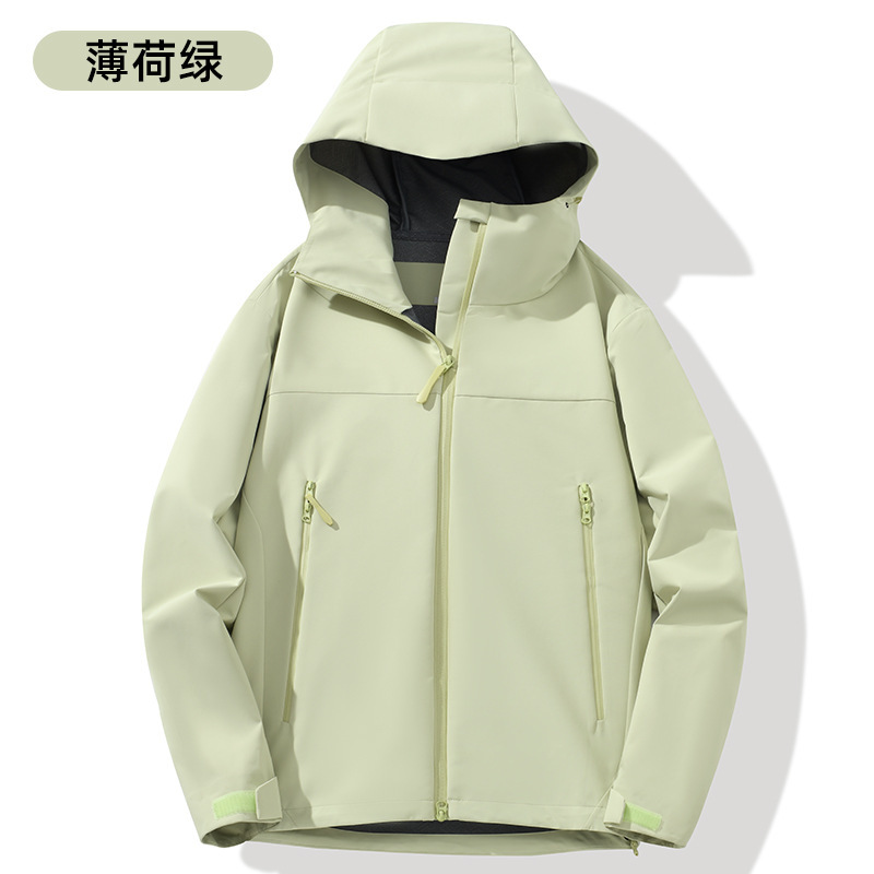 厂家直销爆款户外防水冲锋衣男春季运动连帽宽松透气登山服外套女|undefined
