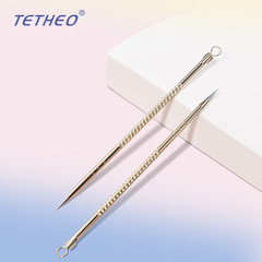 緹香金色粉刺針批發暗瘡針短去黑頭針雙頭擠痘痘針尖頭角栓針美容