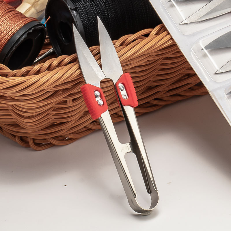 acero inoxidable cortador de alambre tijer de resorte en forma de U tijer antideslizante anti-oxidable de doble filo tijer de alambre tijer en forma de U al por mayor