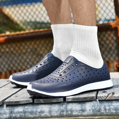 新款夏季洞洞鞋 防滑防水透氣男女涉水包頭沙灘鞋洞洞休閒涼鞋