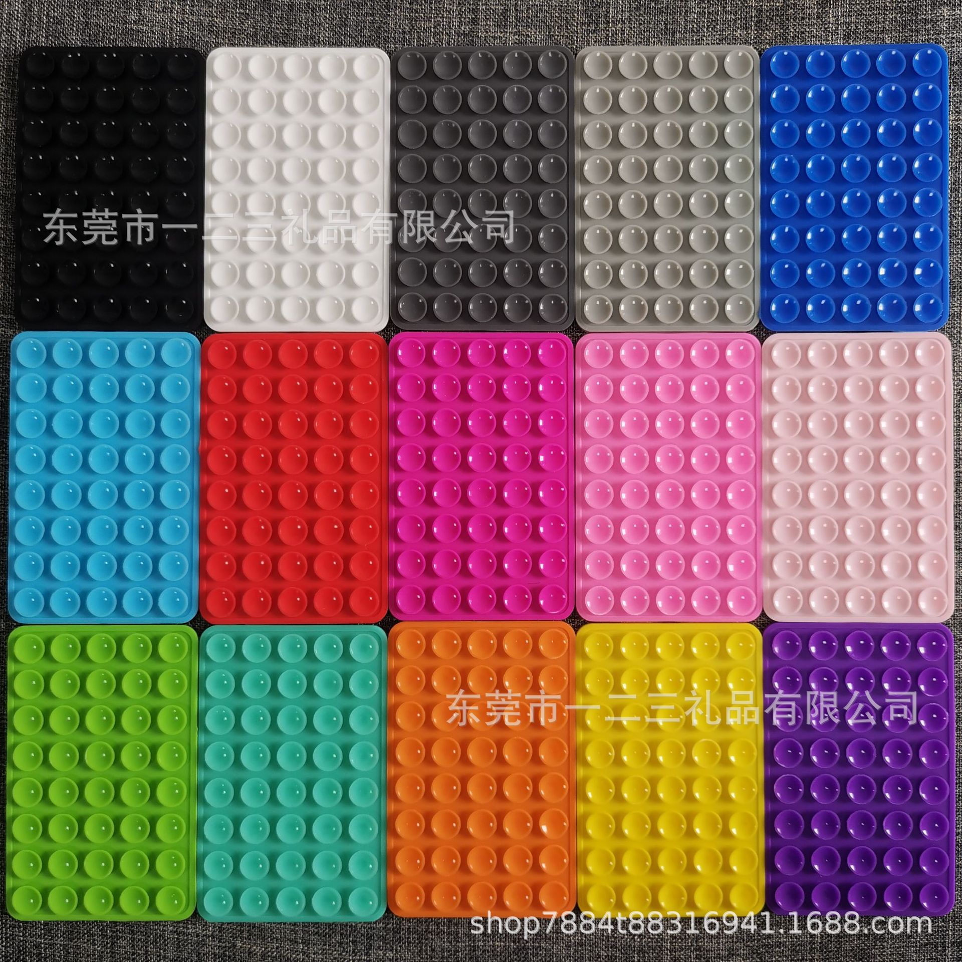 40 80 silicona ventosa de doble cara ventosa simple negro pegado antideslizante caso de teléfono móvil portátil soporte de teléfono móvil extraíble