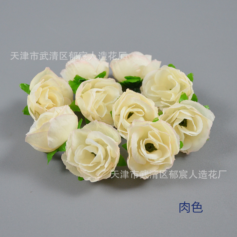 Artificial Rose Flower Wholesale Wedding Candies Box Gift Decoration Small Rose Bud Flower Wall Garland Corsage Flower Arrangement