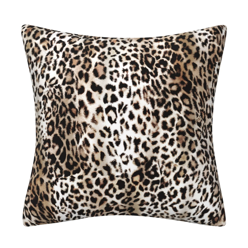 Abstract leopard pattern short plush pillow sleeve home decoration pillow sleeve living room sofa back pillow pillow cushion cover