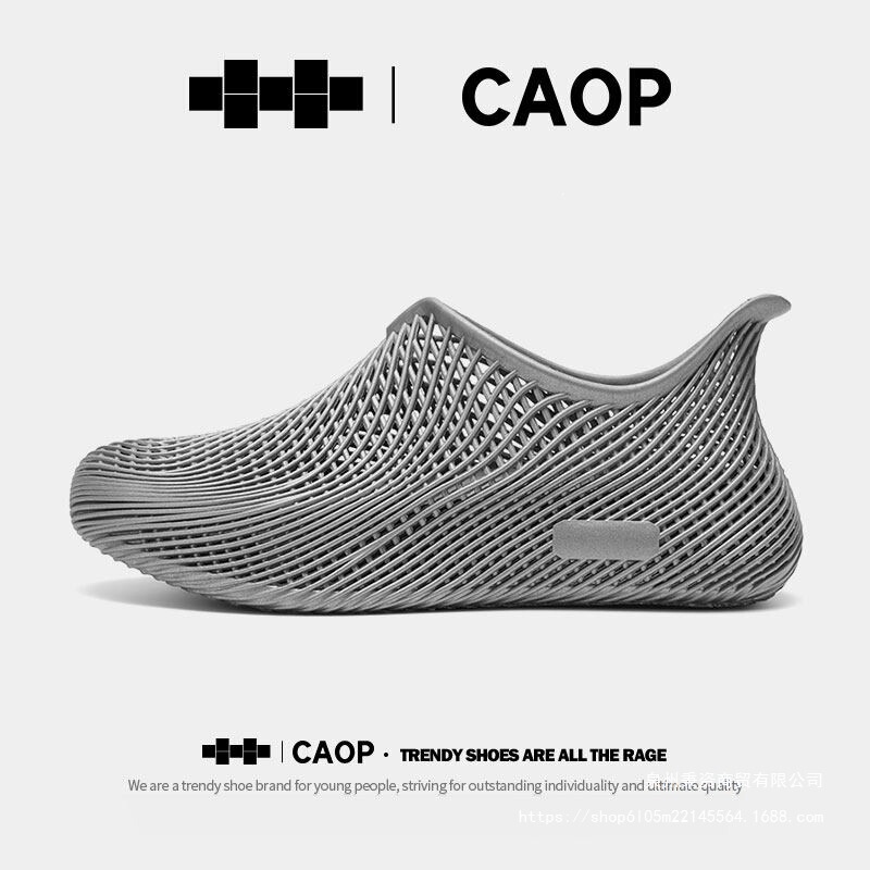 Caop Brand Men's Summer 3D Printed Slip-On Non-Slip Sandals Outdoor Sports Casual Beach Shoes