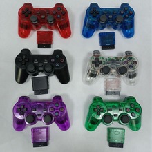 厂家直批P2无线手柄双震动彩色透明手柄p2透明无线雪花通用键