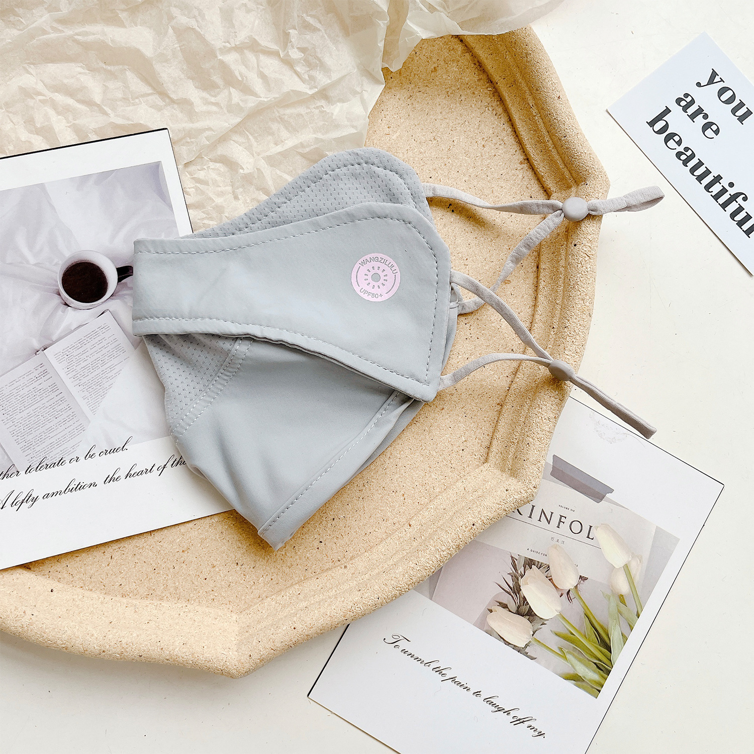 Estilo coreano máscara de cara completa de las mujeres 3D protección solar máscara de la esquina de los ojos velo de verano protección UV transpirable