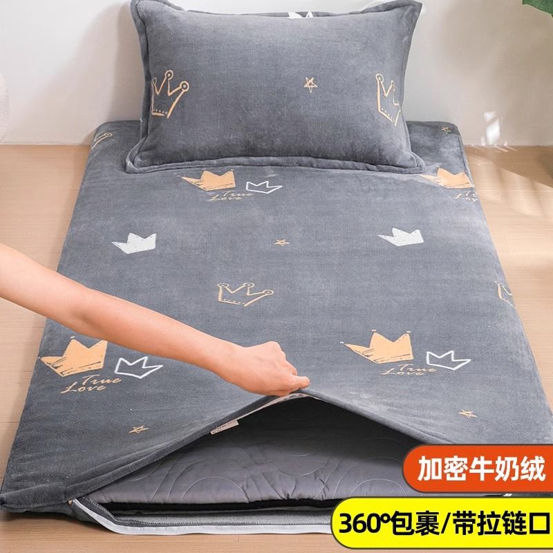 Leche de veludo dormitorio estudiante colchón de coral 90x190 colchón de invierno