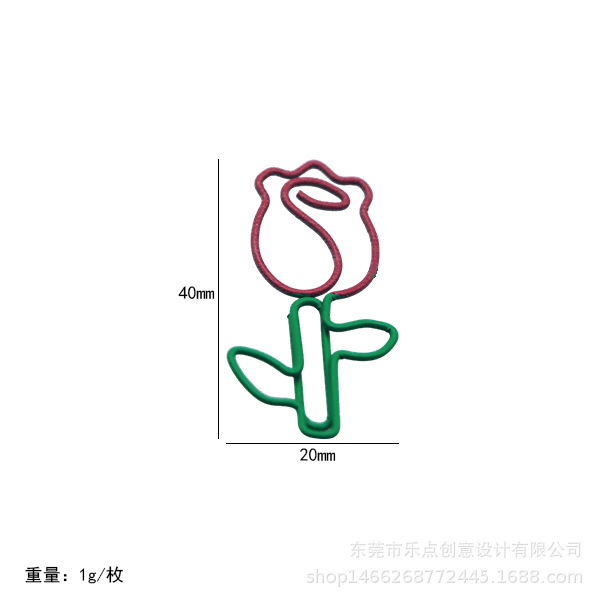 FUENTE Fábrica en stock clasificación de plástico al por mayor Clip de papel de cereza de plástico de dos colores Clip de papel de modelado de almacenamiento de Bill