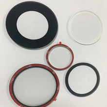 超白钢化玻璃 圆形丝印AG磨砂玻璃 透明台阶异形钢化玻璃面板定做