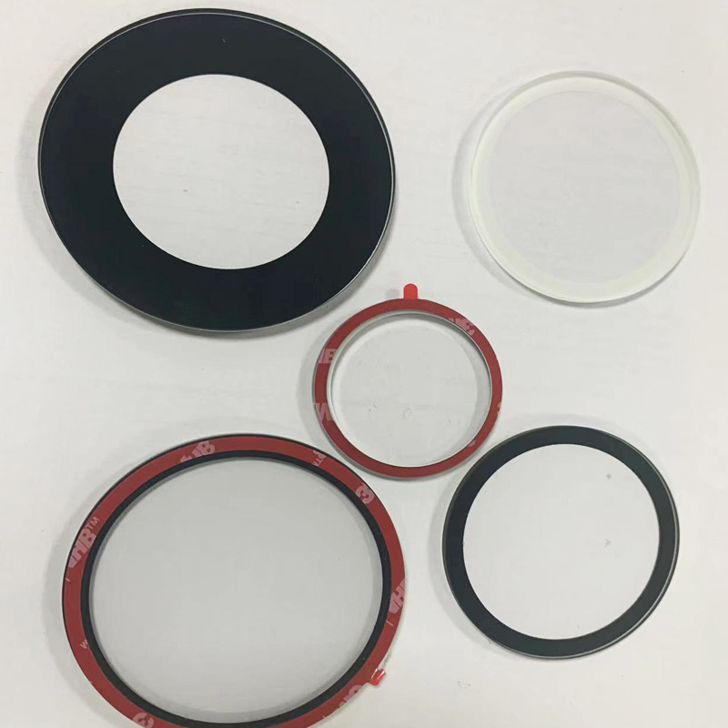 超白钢化玻璃 圆形丝印AG磨砂玻璃 透明台阶异形钢化玻璃面板定做