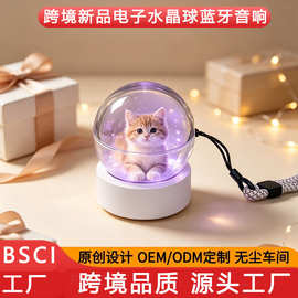 跨境热销电子魔法水晶球应援球蓝牙音响水晶球摆件潮玩电子吧唧
