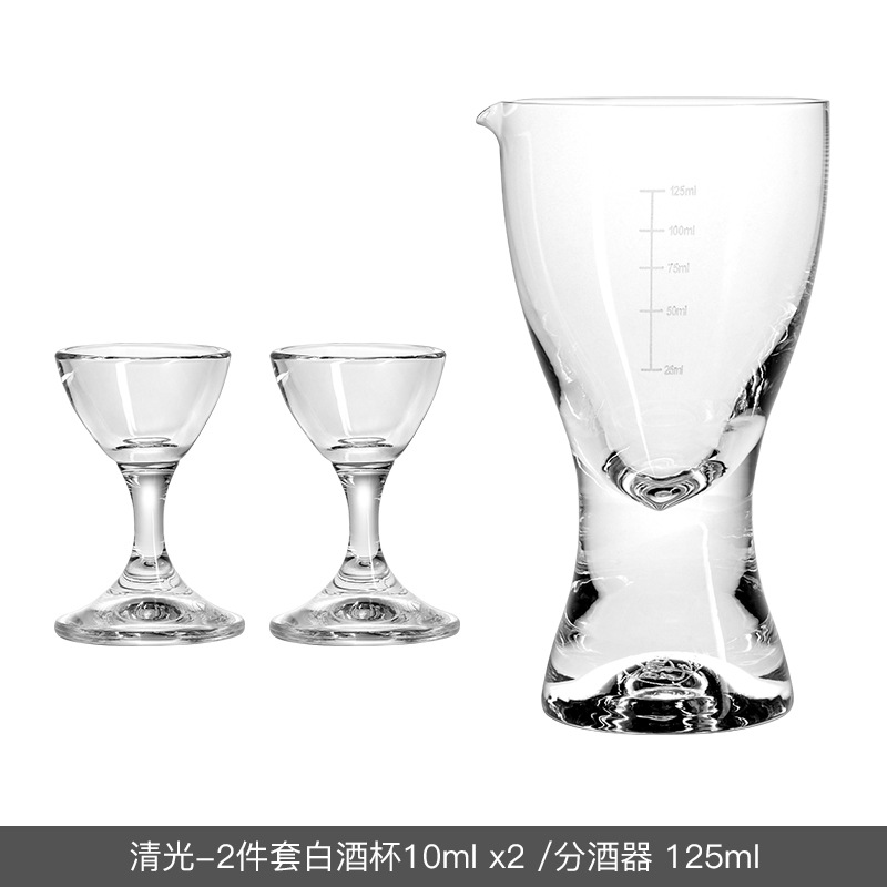 Importación checa de cristal tazas de licor de licor de licor de licor conjunto caja de regalo sin plomo de alta calidad un sorbo de tazas de licor al por mayor