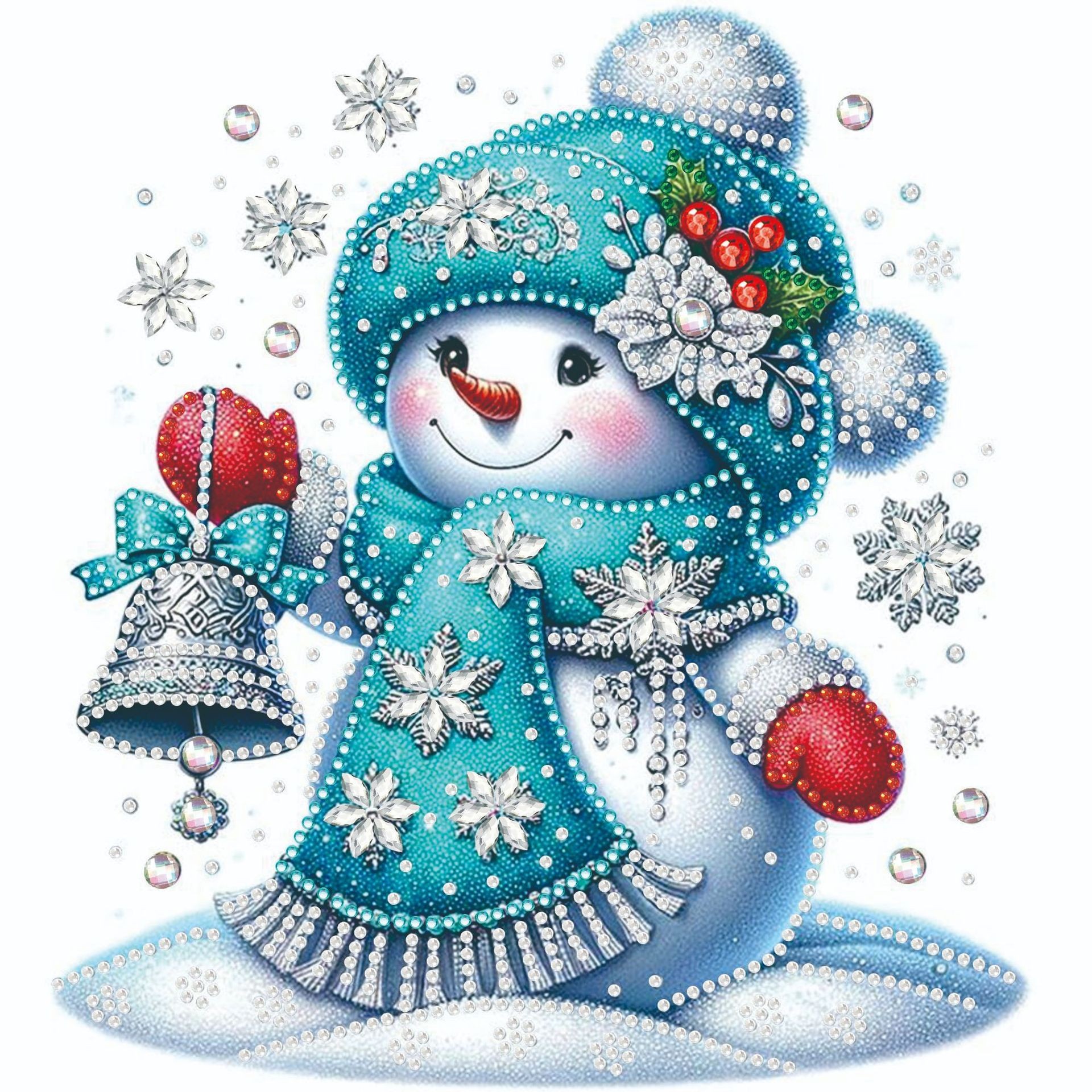 Pintura artesanal con diamantes