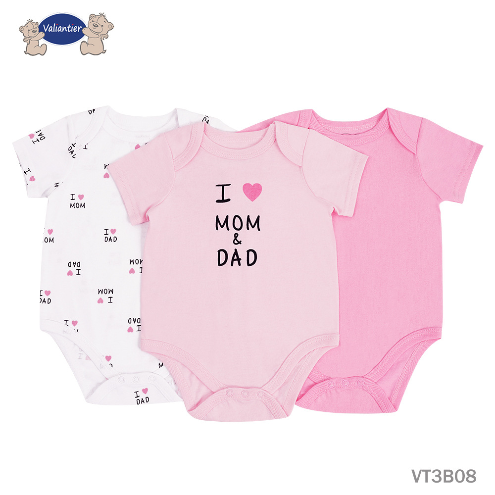 Tres piezas para bebés recién nacidos, ropa unida, ropa de escalada, valiantier, triángulo corto, ropa corta.