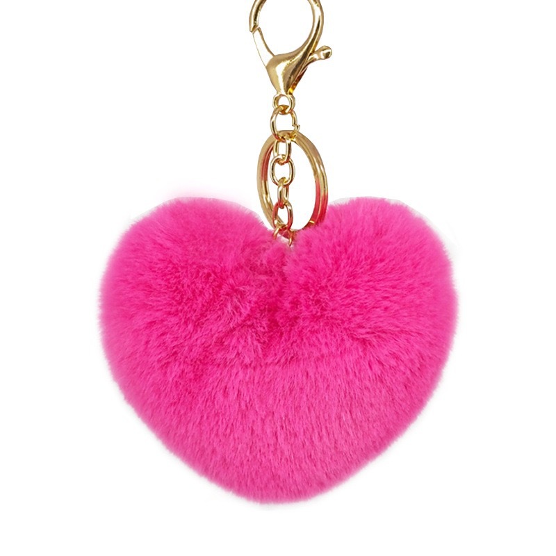 Valentine'S Day Festival Sweet Simple Style Heart Shape Alloy Valentine's Day Women's Bag Pendant Keychain