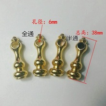 小红书酒柜玻璃围栏配件玄关柜门厅柜餐车连接金色葫芦头实心铝条