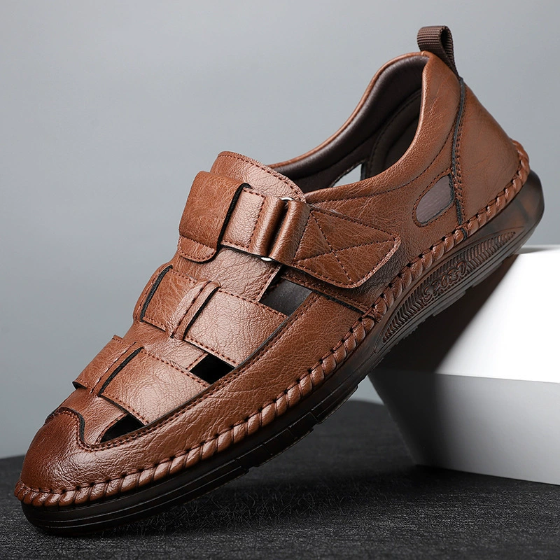 Sandals, summer shoe bag, breathable shoes, genuine leather, soft sole