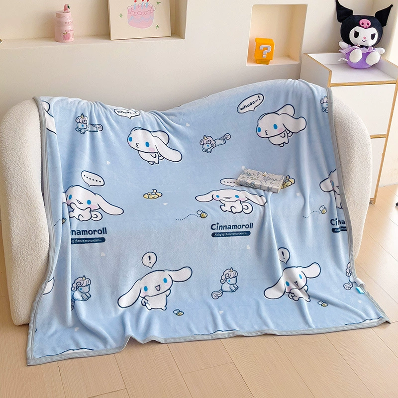 Двустороннее коралловое флисовое одеяло (Sanrio) сверхтолстое детское плед для дивана, размеры 100×150–200×230 см