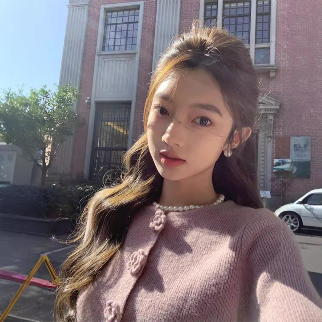 ChicShe ChicShe 2024 Cardigan lavorato a maglia color camelia viola per donna, stile coreano, inizio autunno, unico e bellissimo, cappotto corto versatile_voghion.com