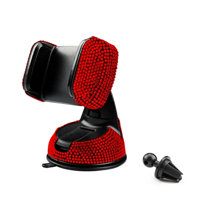 Hot Diamond-Encrusted Car Mobile Phone Other Automotive Interior Supplies - red-diamond-bracket-clip