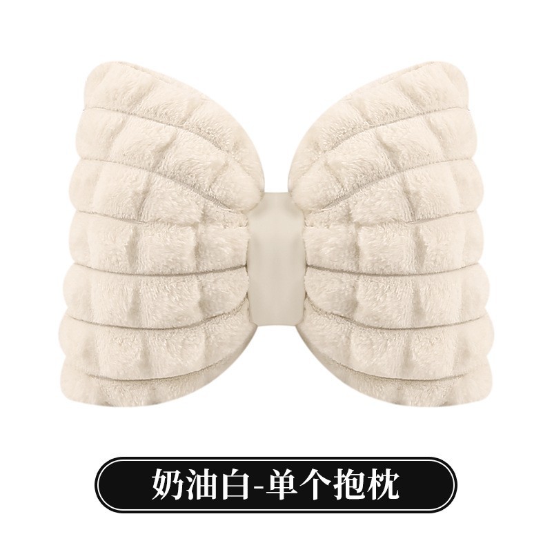 Wool pad – Qìchē Cushion Winter Seat - rabbit-fur-grid-lumbar-support-white-1-piece