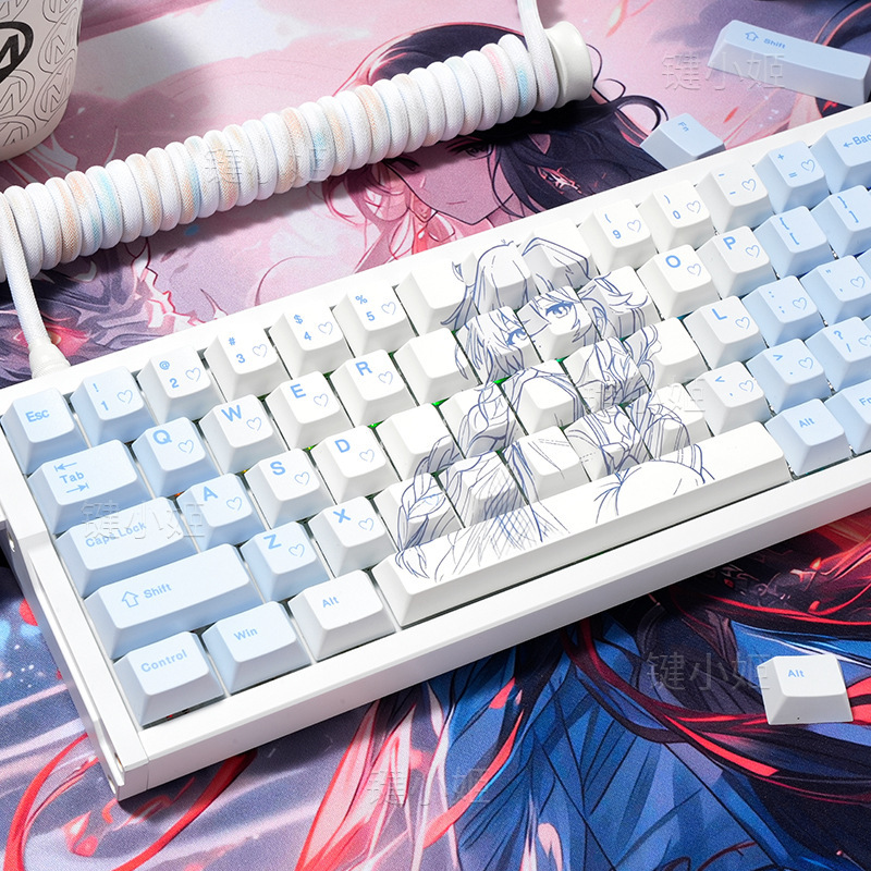 Xinhailuo Qixi キーキャップ (箱入り) オリジナルサイド刻印半透明 PBT 昇華かわいい高価値キーキャップ|undefined