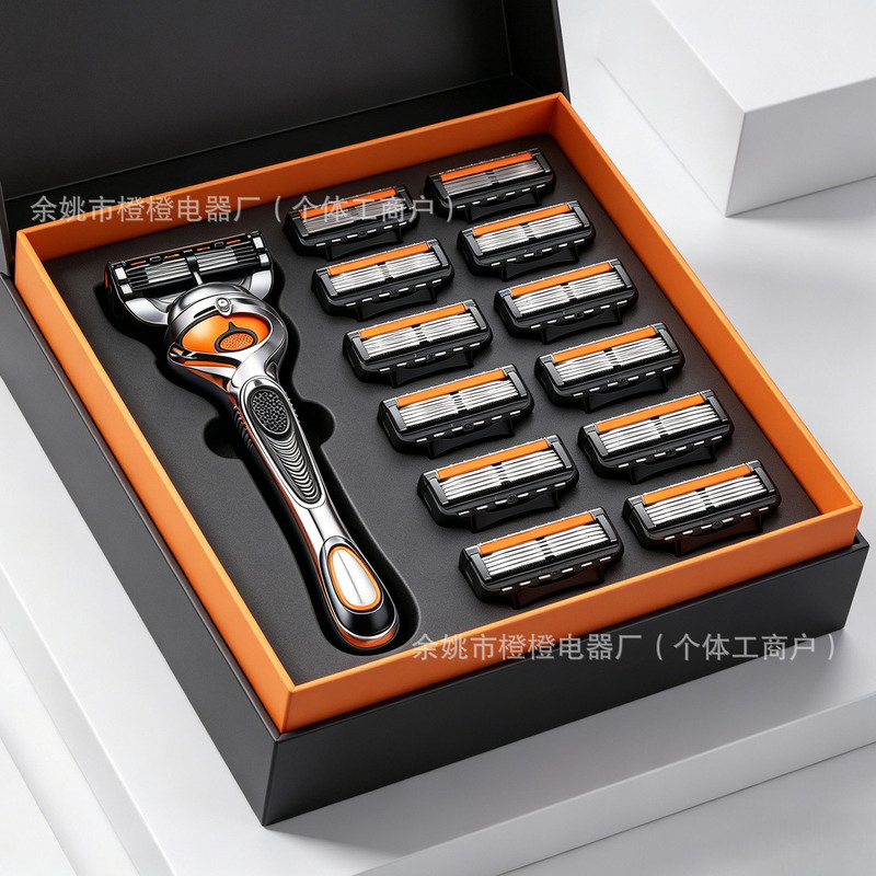 Cross-border TK hot-selling manual razor for men, five-layer blade German razor, manual vintage razor handle Cross-border TK hot-selling manual razor for men, five-layer blade German razor, manual vintage razor handle