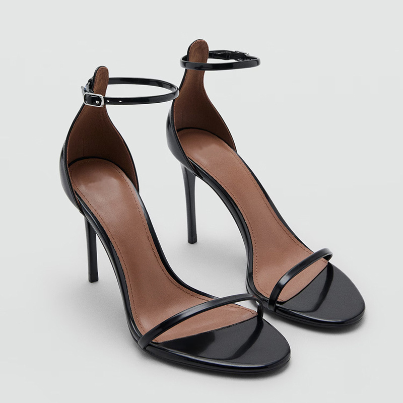 2025 New Autum Ins Trendy Internet Celebrity Sexy Stiletto High Heels Versatile Open-Toe Buckle Strap Sandals for Women