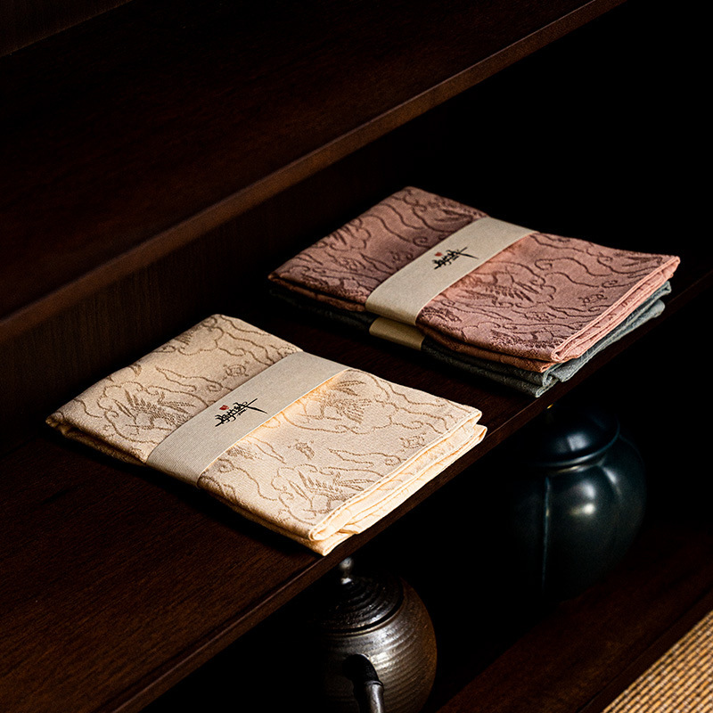 Absorbent tea towel tea cloth tea table tea tablecloth pot towel Zen tea set towel cotton linen cloth pad tea table accessories