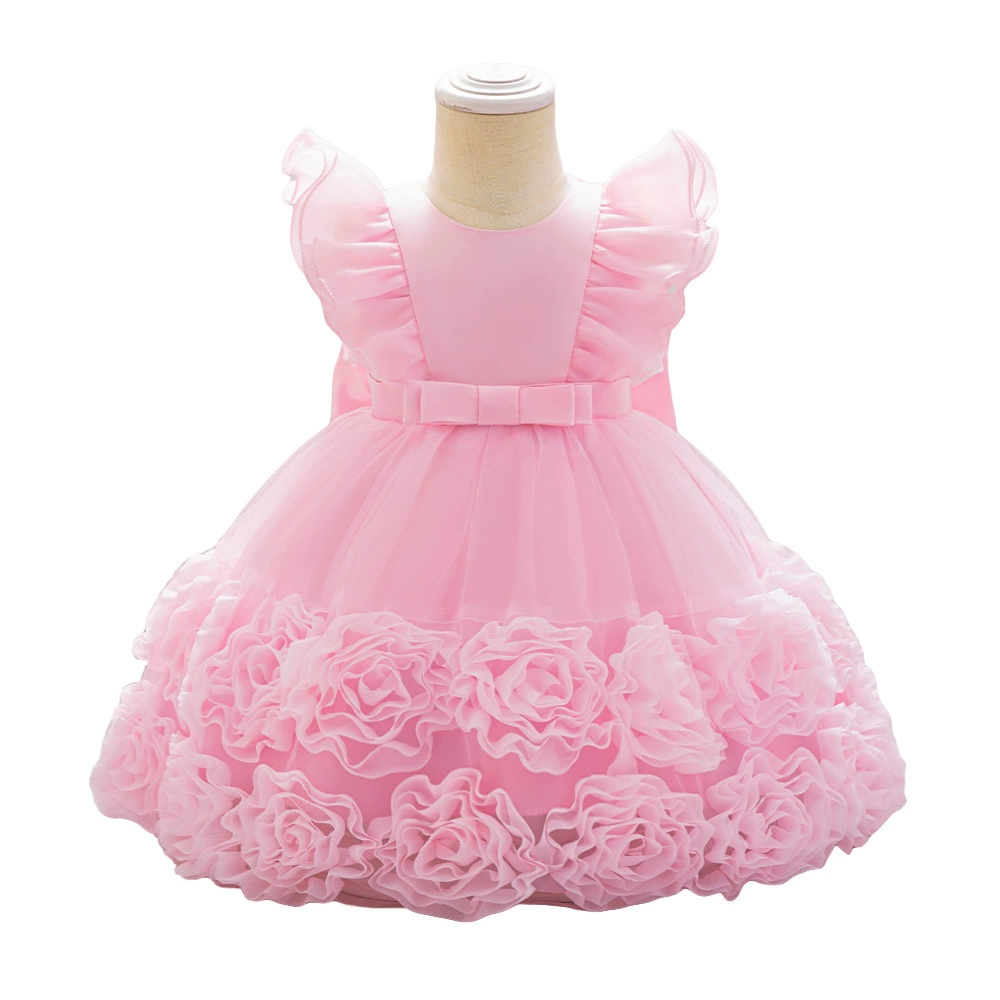 Детское свадебное платье, AliExpress, цветочное, тюль