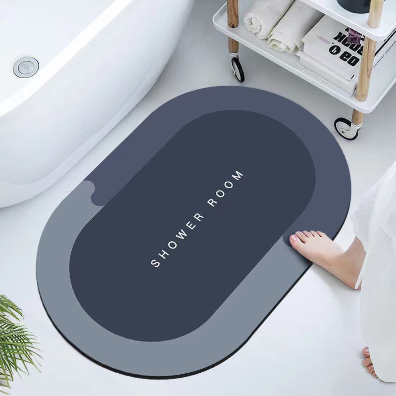 Alfombrilla de baño de tierra de diatomeas antideslizante para dropshipping transfronterizo Temu, alfombrilla de suelo para baño, alfombrilla de inodoro absorbente de agua de secado rápido, alfombrilla para puerta.