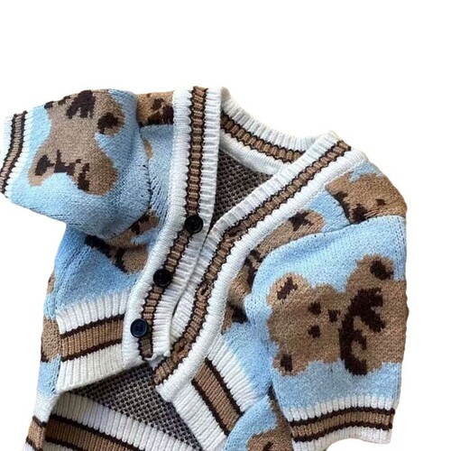 Pet Knitted Sweater Schnauzer Autumn and Winter Outfit Teddy Bear Cat Kitten Bichon Small Dog Poodle Bouvier Dog Clothes