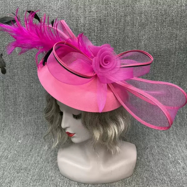 European and American Amazon Feather Headdress Bridal Hair Accessories Mesh Top Hat African Wedding Hair Accessories Hairpin Handmade Feathers