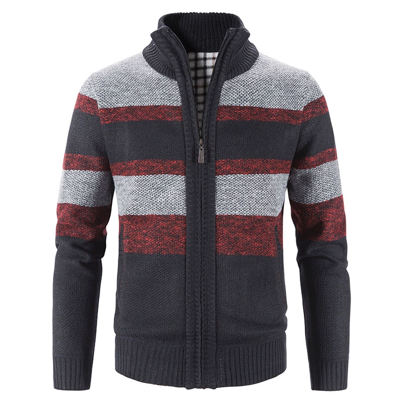 Demi-season fleece cardigan, sweater, knitted T-shirt for leisure, jacket, increased thickness, oversize