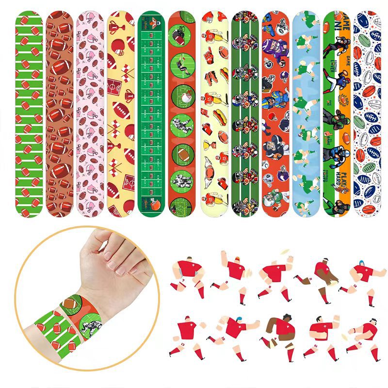 Nuevo Amazon 12 rugby collar PVC pulseras de dibujos animados para niños