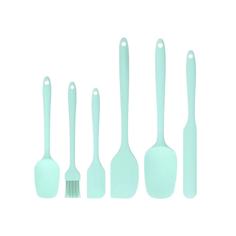 一体式硅胶刮刀6件套烘焙套装耐高温蛋糕抹刀奶油刀油刷Spatula|undefined