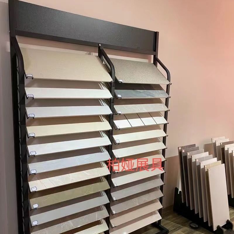 扣板架瓷砖展架集成吊顶展架样品展示架艺术玻璃橱柜门展架垒德株