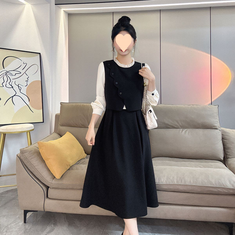 女性用のハイエンドの小さな香りのドレス、春と秋の新しいスタイル、ファッショナブルな気質、お腹をカバーし、スリムでスタイリッシュなドレス|undefined